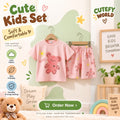 Cutefy Pink Bear T-shirts For Kids (3 Months-6 Years) Comfortable Kids Wear
