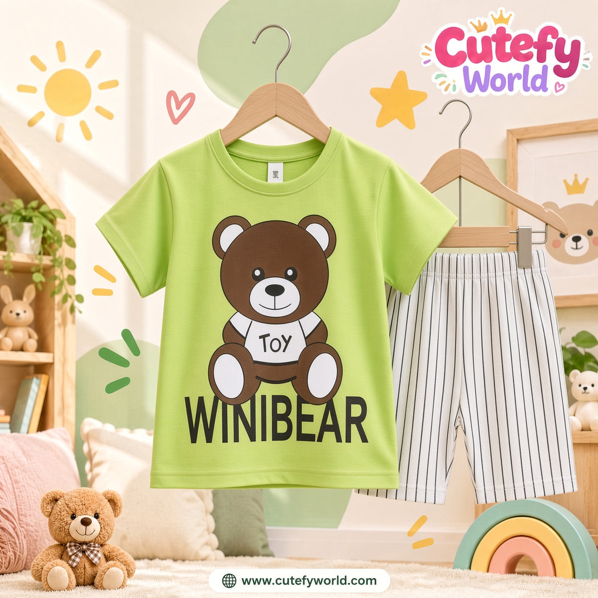 Cutefy Toy Winibear T-shirts For Kids (3 Months-6 Years) Comfortable Kids Wear