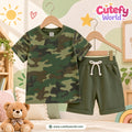 Cutefy Camo Green T-shirts For Kids (3 Months-6 Years) Comfortable Kids Wear
