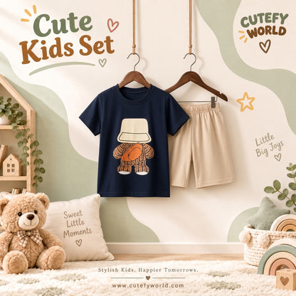 Cutefy Bucket Hat Bear T-shirts For Kids (3 Months-6 Years) Comfortable Kids Wear