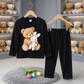 Cutefy Teddy Bunny Black Long Sleeve Set For Kids (1 Year-12 Years) Comfortable Kids Wear