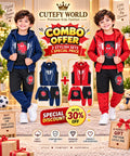 Cutefy Boys Spider-Man Blue Red Combo 6 Piece Winter Jacket Set For Kids (1 Year-12 Years) Comfortable Kids Wear