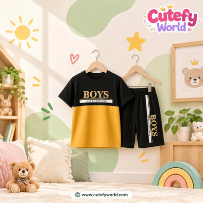 Cutefy Boys Just Be Awesome T-shirts For Kids (3 Months-6 Years) Comfortable Kids Wear