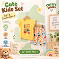 Cutefy Flowers Sunshine Color T-shirts For Kids (3 Months-6 Years) Comfortable Kids Wear