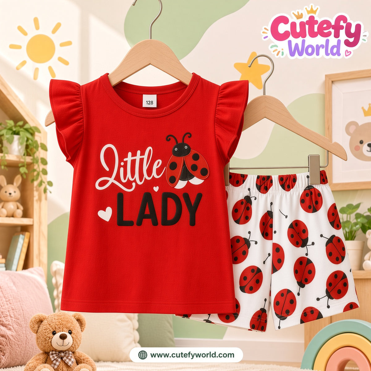 Cutefy Little Lady Ladybug T-shirts For Kids (3 Months-6 Years) Comfortable Kids Wear