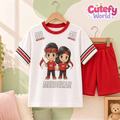 Cutefy Indonesia Merdeka T-shirts For Kids (3 Months-6 Years) Comfortable Kids Wear