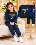Cutefy Just Looking 7 Navy Sweatshirt Set For Kids (3 Months-8 Years) Comfortable Kids Wear
