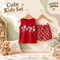 Cutefy Red Flower Garden Tank T-shirts For Kids (3 Months-6 Years) Comfortable Kids Wear